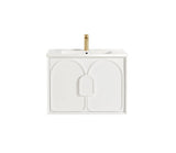 Otti Laguna Wall Hung Vanity, Satin White