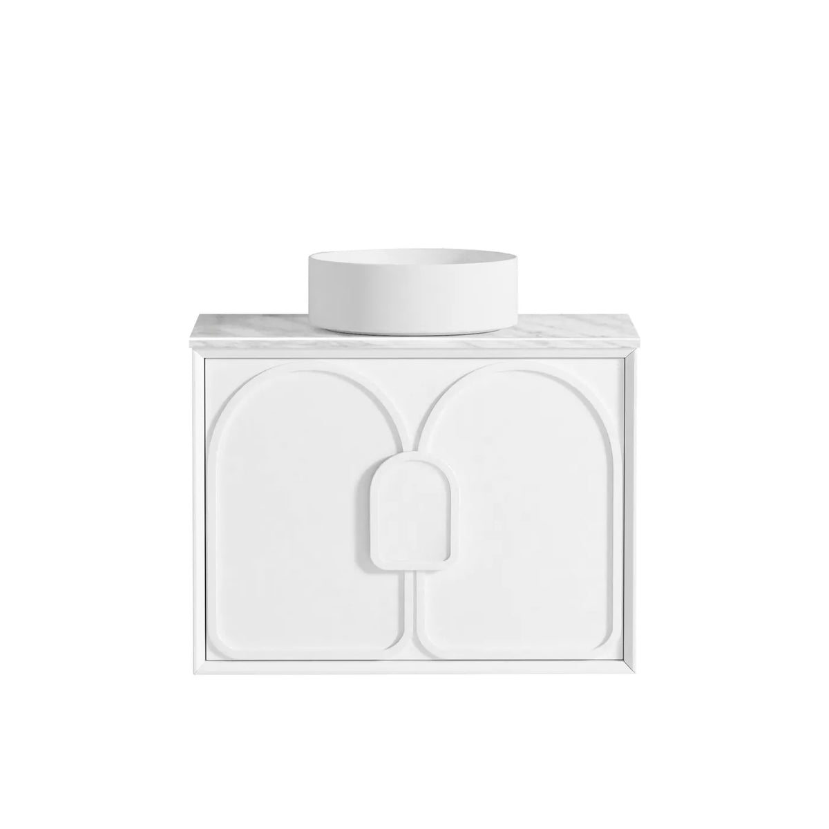 Otti Laguna Wall Hung Vanity, Satin White