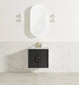 Otti Laguna Wall Hung Vanity, Black Oak