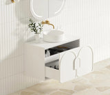 Otti Laguna Wall Hung Vanity, Satin White