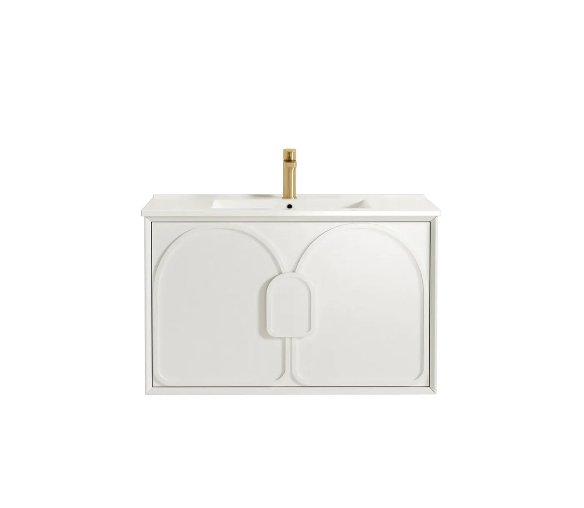 Otti Laguna Wall Hung Vanity, Satin White