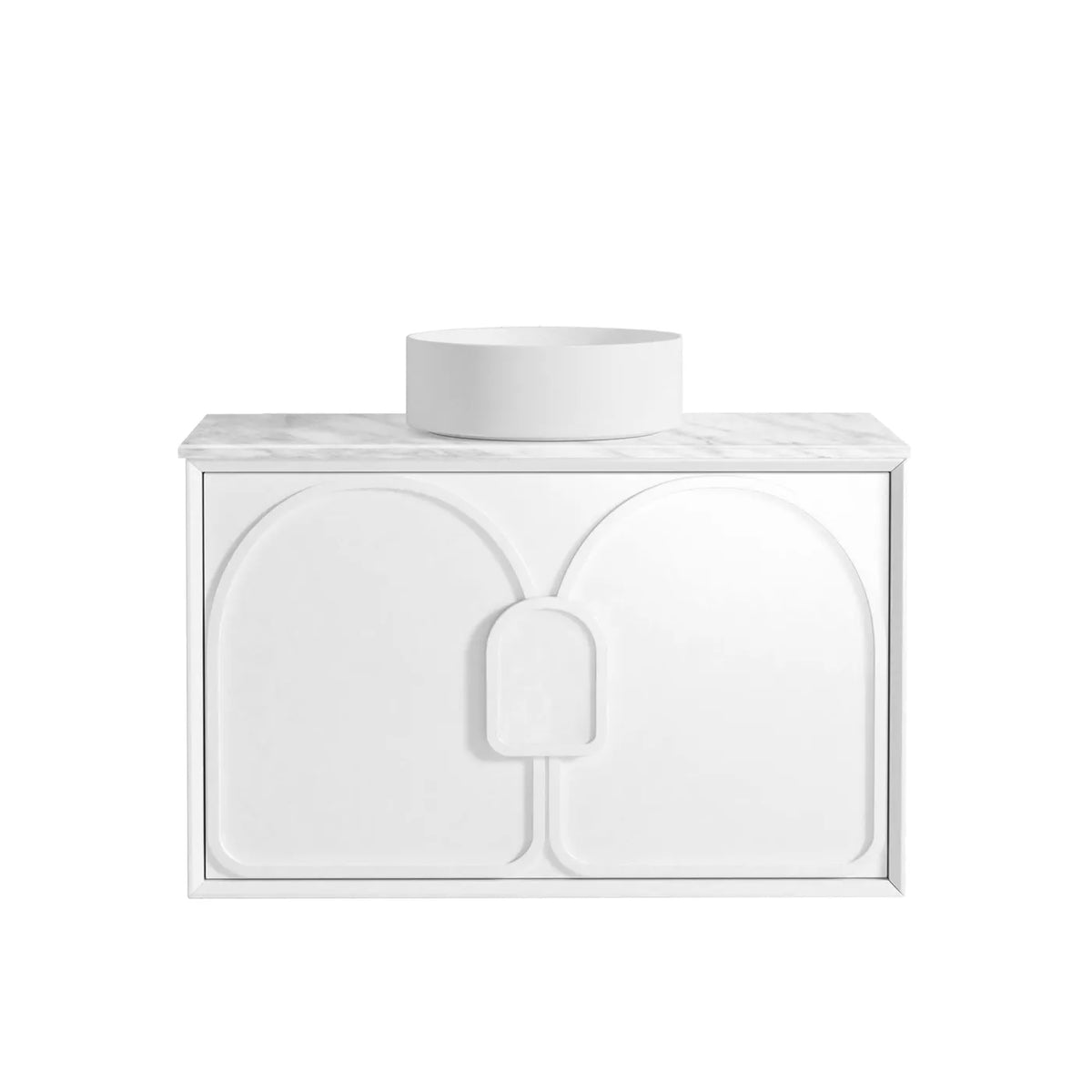 Otti Laguna Wall Hung Vanity, Satin White