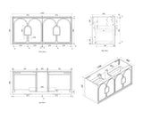 Otti Laguna Wall Hung Vanity, Satin White