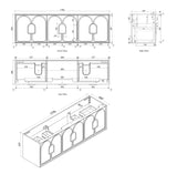Otti Laguna Wall Hung Vanity, Black Oak