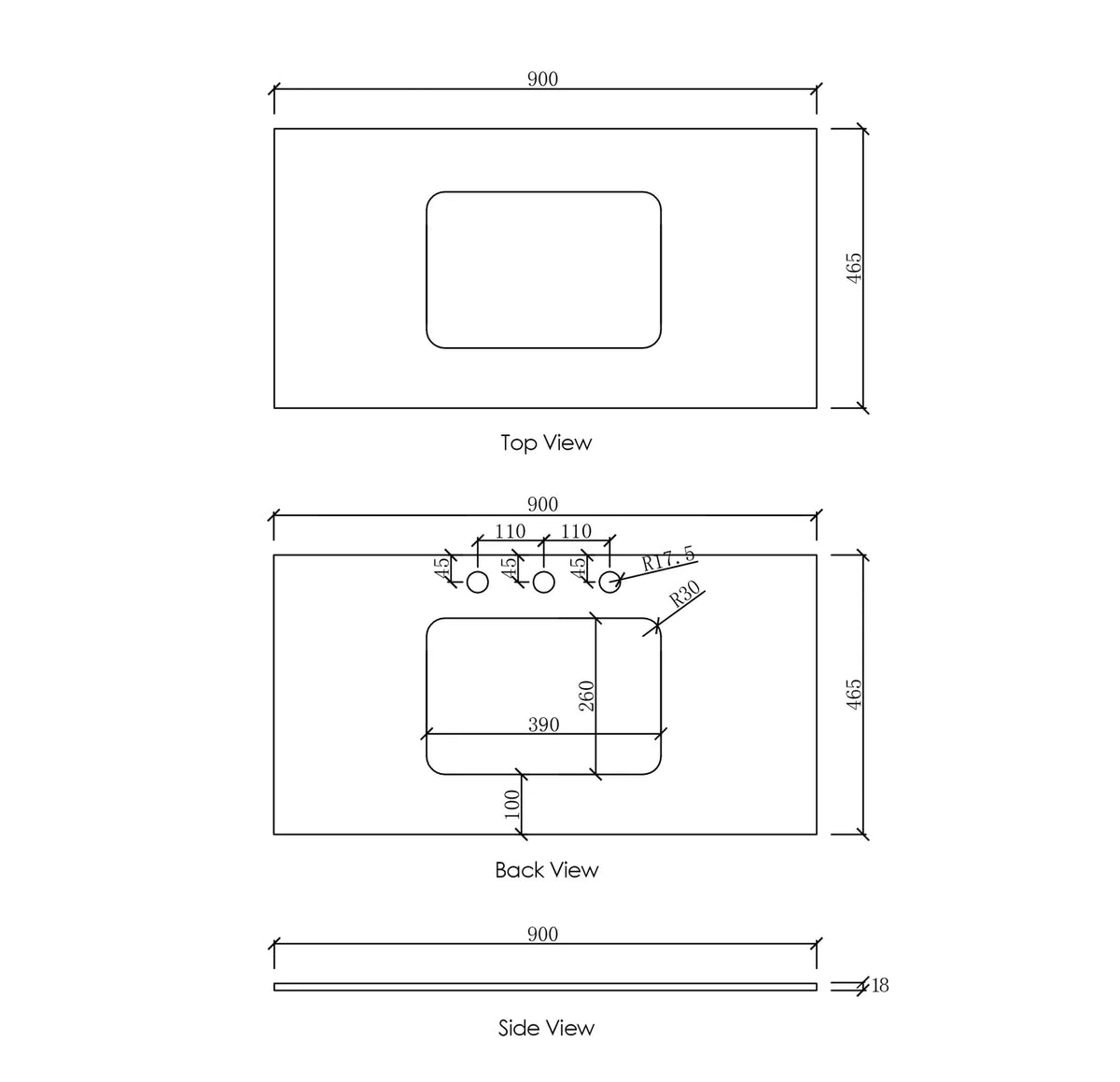 Otti Laguna Wall Hung Vanity, Satin White