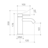 Caroma Liano II Low Lead Basin Mixer Gunmetal 96341GM6AF - Special Order