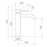 Caroma Liano II Low Lead Mid Tower Basin Mixer Gunmetal 96342GM6AF - Special Order