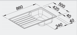 Blanco Livit Livit45Sl-Salto Single Bowl Sink Top Mounted Kitchen Sinks