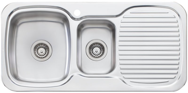 Oliveri Ll126 Lakeland 1 And 1/2 Bowl Right Hand Drainer Sink - Pre Order Top Mounted Kitchen Sinks