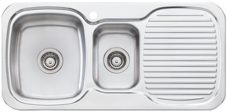 Oliveri Ll126 Lakeland 1 And 1/2 Bowl Right Hand Drainer Sink - Pre Order Top Mounted Kitchen Sinks