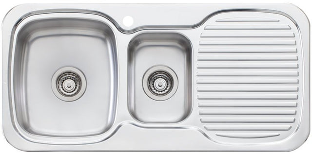 Oliveri Ll126 Lakeland 1 And 1/2 Bowl Right Hand Drainer Sink - Pre Order Top Mounted Kitchen Sinks