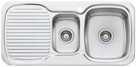 Oliveri Ll127 Lakeland 1 And 1/2 Bowl Left Hand Drainer Sink Top Mounted Kitchen Sinks