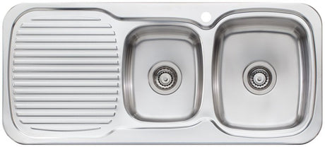 Oliveri Ll137 Lakeland 1 And 3/4 Bowl Left Hand Drainer Sink - Pre Order Top Mounted Kitchen Sinks