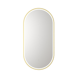 Aulic Beau Monde Oblong Pill LED Mirror Brushed Gold 450 x 900mm LMBM-450-BG Brushed Gold Mirrors