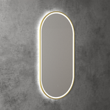Aulic Beau Monde Oblong Pill LED Mirror Brushed Gold 450 x 900mm LMBM-450-BG Brushed Gold Mirrors