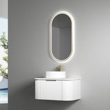 Aulic Beau Monde Oblong Pill LED Mirror Brushed Gold 450 x 900mm LMBM-450-BG Brushed Gold Mirrors
