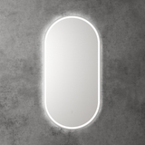 Aulic Beau Monde Oblong Pill LED Mirror Brushed Nickel 450 x 900mm LMBM-450-BN Brushed Nickel Mirrors