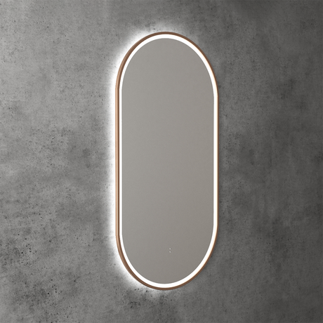 Aulic Beau Monde Oblong Pill LED Mirror Brushed Bronze 450 x 900mm LMBM-450-BZ Brushed Bronze Mirrors
