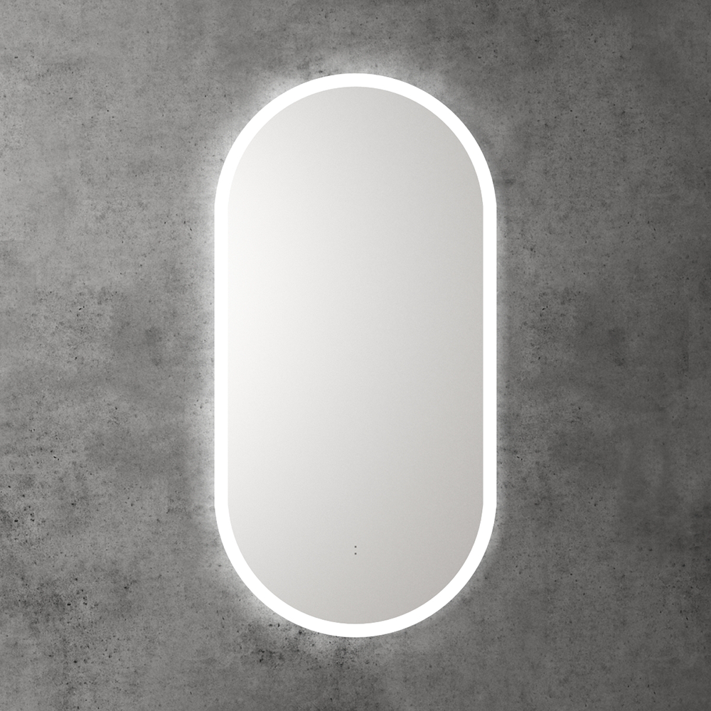 Aulic Beau Monde Oblong Pill LED Mirror Frameless 450 x 900mm LMBM-450 Frameless Mirrors