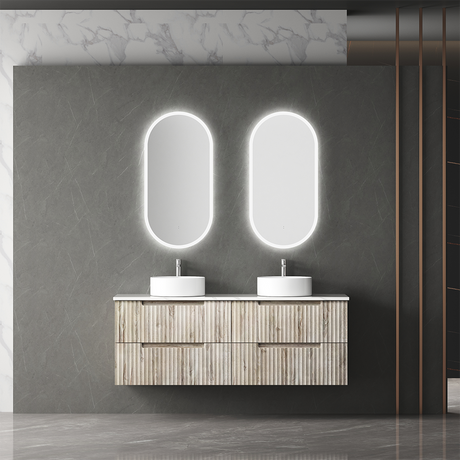 Aulic Beau Monde Oblong Pill LED Mirror Frameless 450 x 900mm LMBM-450 Frameless Mirrors