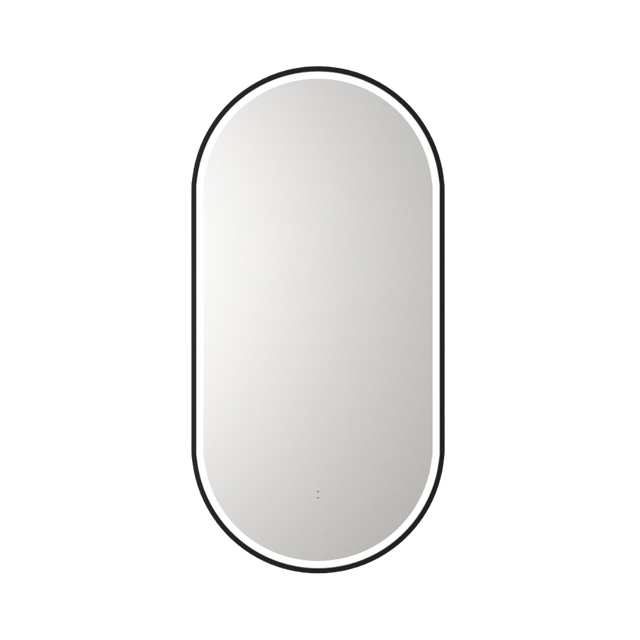 Aulic Beau Monde Oblong Pill LED Mirror Matte Black 450 x 900mm LMBM-450-MB Matte Black Mirrors
