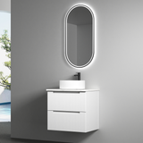 Aulic Beau Monde Oblong Pill LED Mirror Matte Black 450 x 900mm LMBM-450-MB Matte Black Mirrors