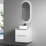 Aulic Beau Monde Oblong Pill LED Mirror Matte Black 450 x 900mm LMBM-450-MB Matte Black Mirrors