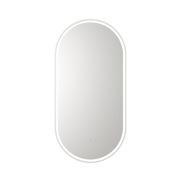 Aulic Beau Monde Oblong Pill LED Mirror Matte White 450 x 900mm LMBM-450-MW Matte White Mirrors