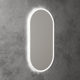 Aulic Beau Monde Oblong Pill LED Mirror Matte White 450 x 900mm LMBM-450-MW Matte White Mirrors