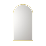 Aulic Canterbury Arch LED Mirror Brushed Gold 500 x 900mm LMCAN-500-BG Brushed Gold Mirrors