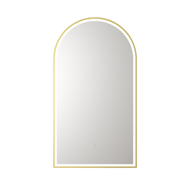 Aulic Canterbury Arch LED Mirror Brushed Gold 500 x 900mm LMCAN-500-BG Brushed Gold Mirrors
