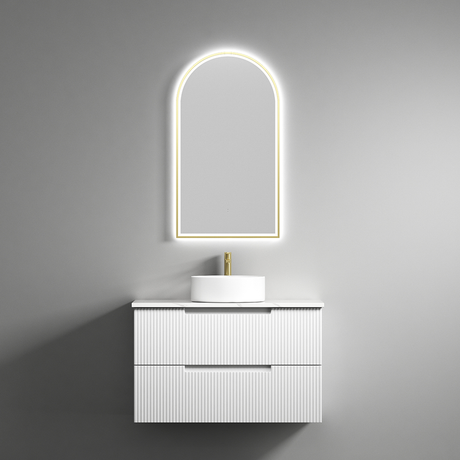 Aulic Canterbury Arch LED Mirror Brushed Gold 500 x 900mm LMCAN-500-BG Brushed Gold Mirrors