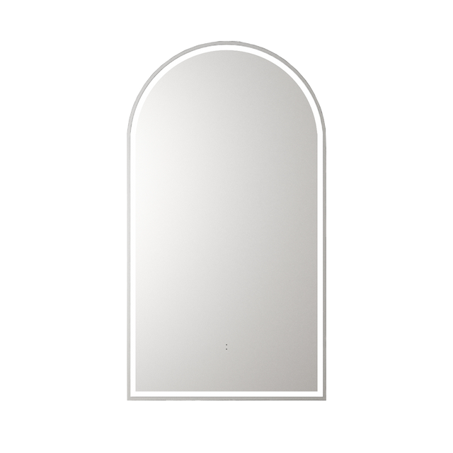 Aulic Canterbury Arch LED Mirror Brushed Nickel 500 x 900mm LMCAN-500-BN Brushed Nickel Mirrors