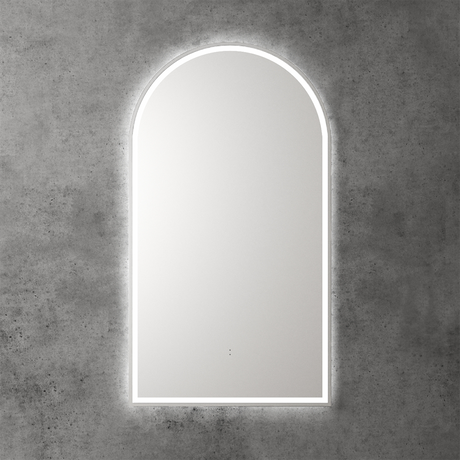 Aulic Canterbury Arch LED Mirror Brushed Nickel 500 x 900mm LMCAN-500-BN Brushed Nickel Mirrors