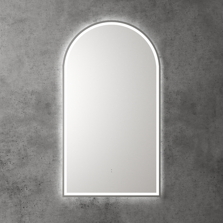 Aulic Canterbury Arch LED Mirror Gunmetal 500 x 900mm LMCAN-500-GM Gunmetal Mirrors