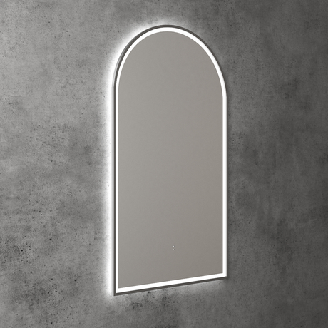 Aulic Canterbury Arch LED Mirror Gunmetal 500 x 900mm LMCAN-500-GM Gunmetal Mirrors