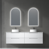 Aulic Canterbury Arch LED Mirror Gunmetal 500 x 900mm LMCAN-500-GM Gunmetal Mirrors