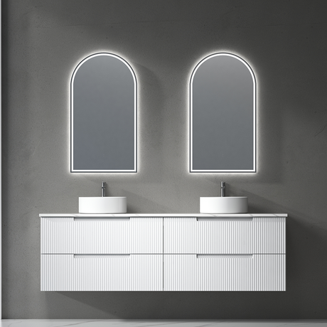 Aulic Canterbury Arch LED Mirror Gunmetal 500 x 900mm LMCAN-500-GM Gunmetal Mirrors