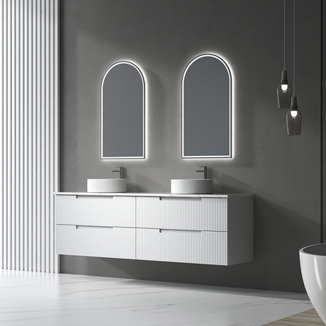 Aulic Canterbury Arch LED Mirror Gunmetal 500 x 900mm LMCAN-500-GM Gunmetal Mirrors