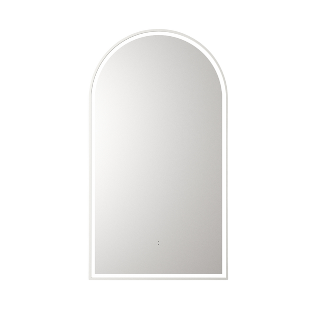 Aulic Canterbury Arch LED Mirror Matte White 500 x 900mm LMCAN-500-MW Matte White Mirrors