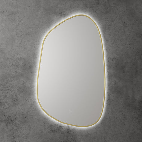 Aulic Tarcoola Asymmetric LED Mirror Brushed Gold 550 x 900mm LMTAR-550-BG Brushed Gold Mirrors
