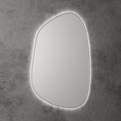 Aulic Tarcoola Asymmetric LED Mirror Brushed Nickel 550 x 900mm LMTAR-550-BN Mirrors