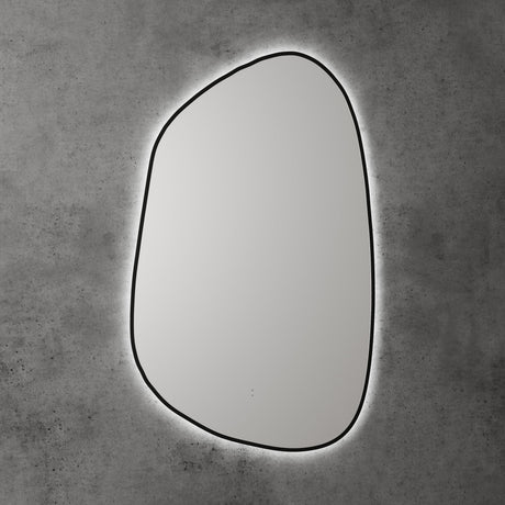 Aulic Tarcoola Asymmetric LED Mirror Matte Black 550 x 900mm LMTAR-550-MB Matte Black Mirrors