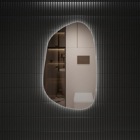 Aulic Tarcoola Asymmetric LED Mirror Frameless 550 x 900mm LMTAR-550 Frameless Mirrors