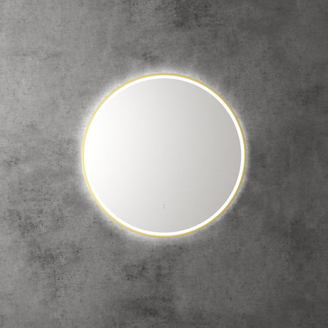 Aulic Windsor Round LED Mirror 700mm Brushed Gold LMWIN-700-BG Brushed Gold Mirrors