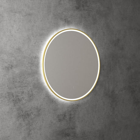 Aulic Windsor Round LED Mirror 700mm Brushed Gold LMWIN-700-BG Brushed Gold Mirrors