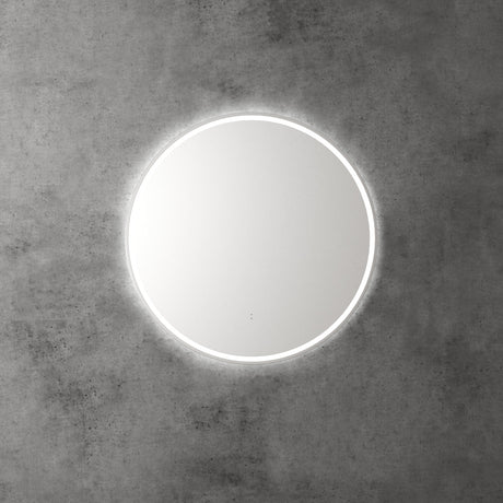 Aulic Windsor Round LED Mirror 700mm Brushed Nickel LMWIN-700-BN Mirrors