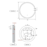 Aulic Windsor Round LED Mirror 700mm Brushed Bronze LMWIN-700-BZ Brushed Bronze Mirrors