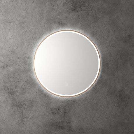 Aulic Windsor Round LED Mirror 700mm Brushed Bronze LMWIN-700-BZ Brushed Bronze Mirrors