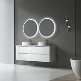 Aulic Windsor Round LED Mirror 700mm Matte White LMWIN-700-MW Matte White Mirrors